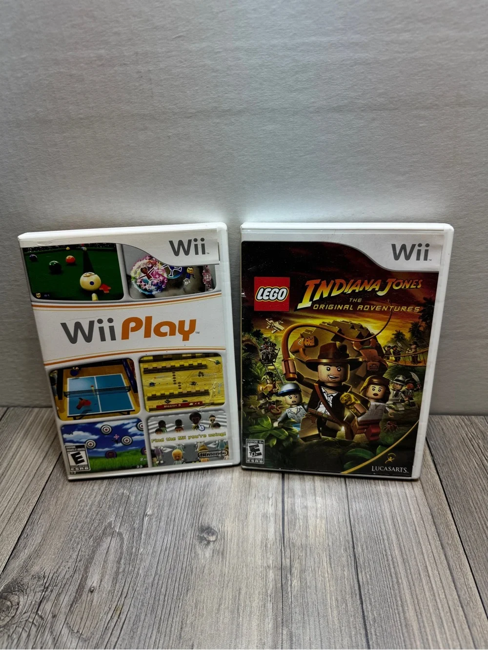 Lot of 2 Wii Nintendo Games Wii PLAY, Lego Indiana Jones The Original Adventure